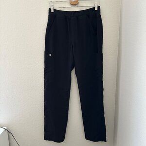 Figs Men's Axim Cargo Scrubs Pants Polyester Blend Minimalist Black Sz M